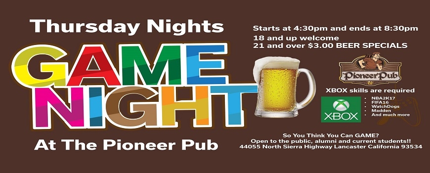 Game Night Every Thursday!