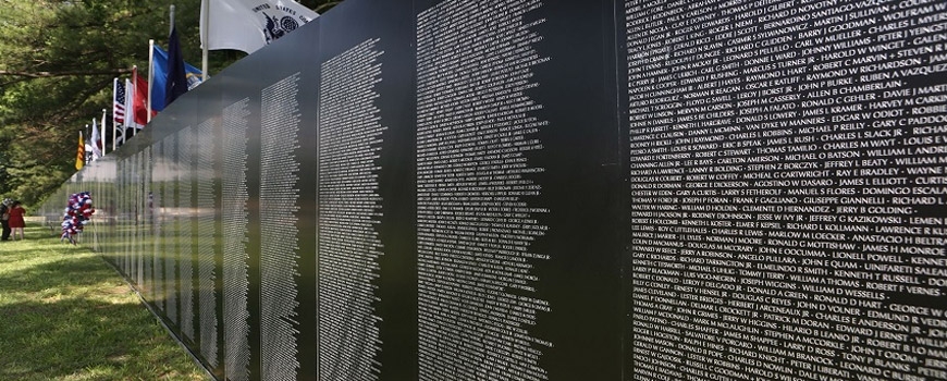 The Mobile Vietnam Memorial Wall at Palmdale Amphitheater