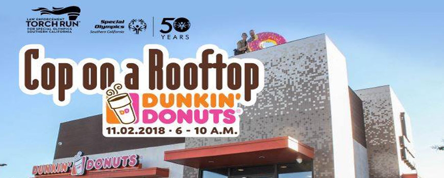 Cop on a Roof Top in support of Special Olympics