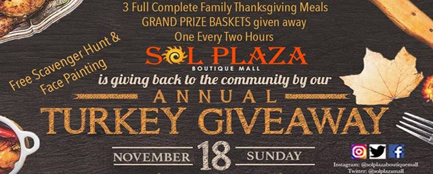 Annual Thanksgiving Turkey Giveaways at Sol Plaza Boutique Mall