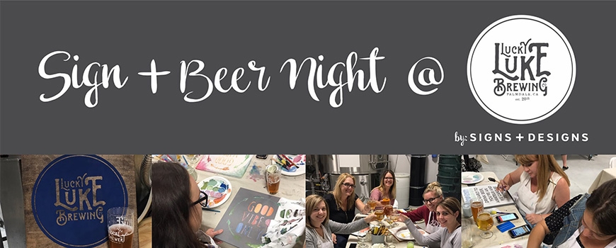 Sign + Beer Night @ Lucky Luke Brewing Co. April 8, 2019