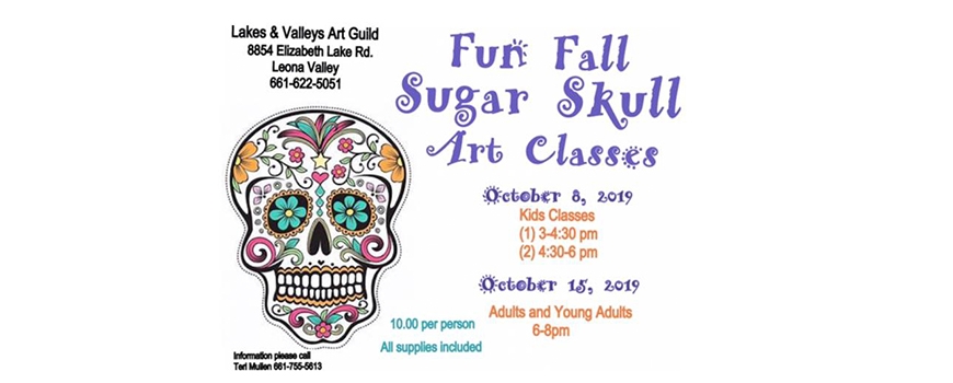 Sugar Skull Art Class at Lakes and Valleys Art Guild