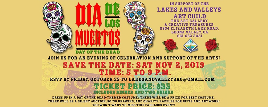 Dia De Los Muertos Fundraiser at Lakes and Valleys Art Guild