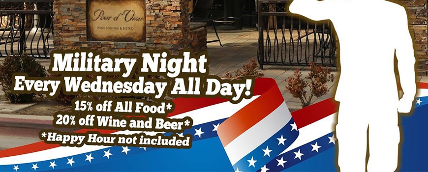 Military Night at Pour d' Vino Italian Chophouse & Wine Bar