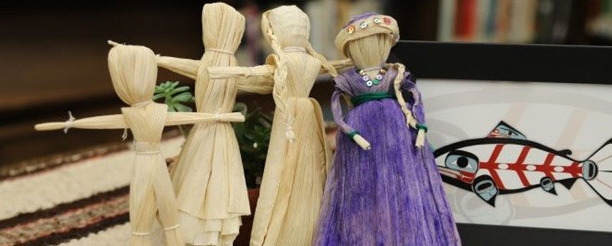 Native American Corn Husk Dolls at Quartz Hill Library