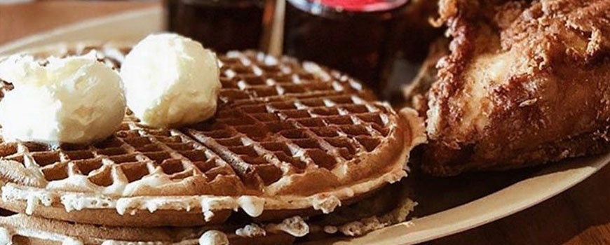 $2 Chicken & Waffles at Crackin' Chicken & Waffles $2 Chicken & Waffles at Crackin' Chicken & Waffles