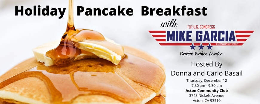 Pancake Breakfast with Mike at Acton Community Club Pancake Breakfast with Mike at Acton Community Club