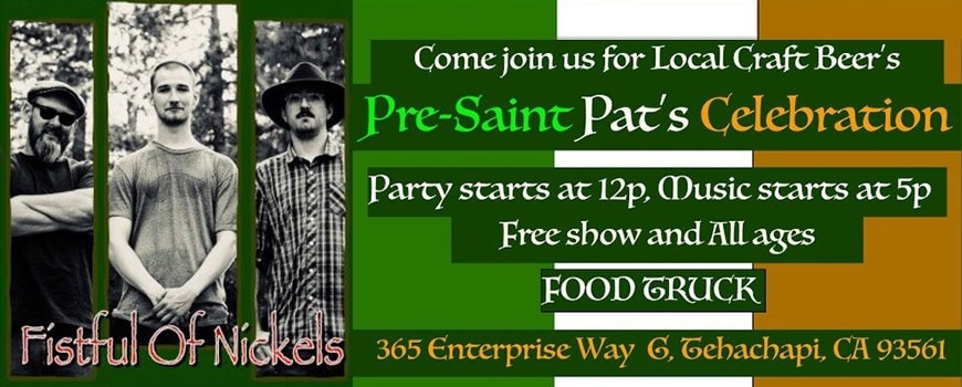 Saint Patrick's Celebration at Local Craft Beer, Tehachapi Saint Patrick's Celebration at Local Craft Beer, Tehachapi