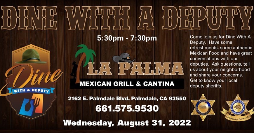 Dine With A Deputy Dine With A Deputy