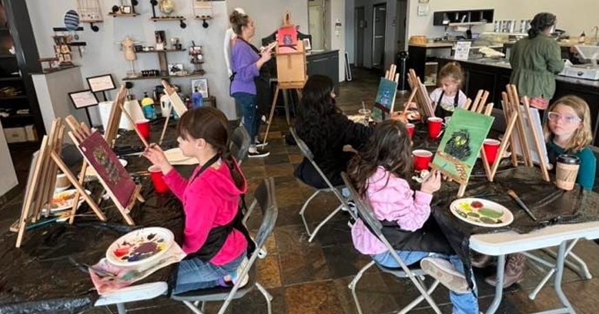 Kids Art Class at Butler's Coffee