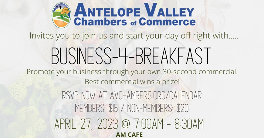AV Chamber of Commerce: Business-4-Breakfast AV Chamber of Commerce: Business-4-Breakfast