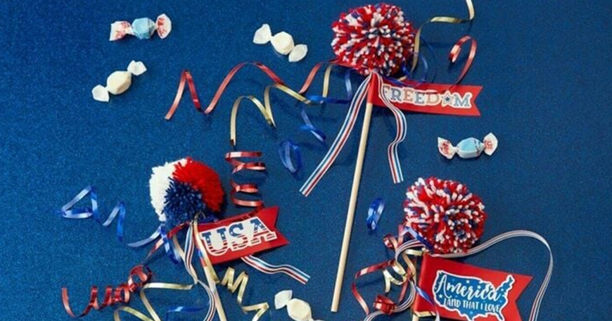 Sunday Makebreak: Pom-Pom Flags