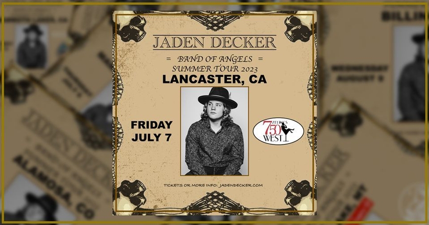 Jaden Decker Band of Angels Tour