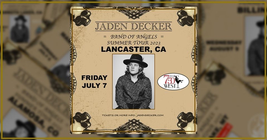 Jaden Decker Band of Angels Tour Jaden Decker Band of Angels Tour