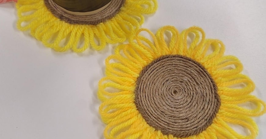 Sunflower Coasters Sunflower Coasters