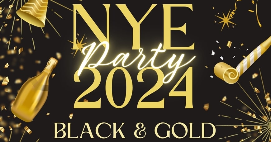 Zelda’s Black & Gold NYE Party!