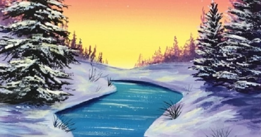 Paint & Sip Part: Winter Sunset Paint & Sip Part: Winter Sunset