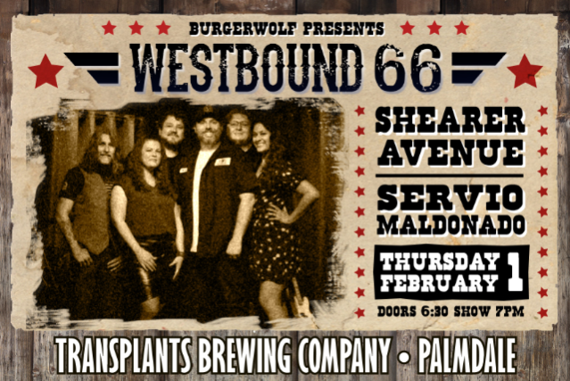 FREE SHOW: Westbound 66 / Shearer Avenue / Servio Malonado FREE SHOW: Westbound 66 / Shearer Avenue / Servio Malonado