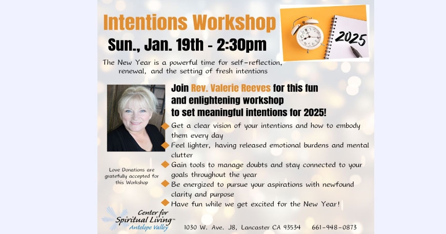 Intentions Workshop Intentions Workshop