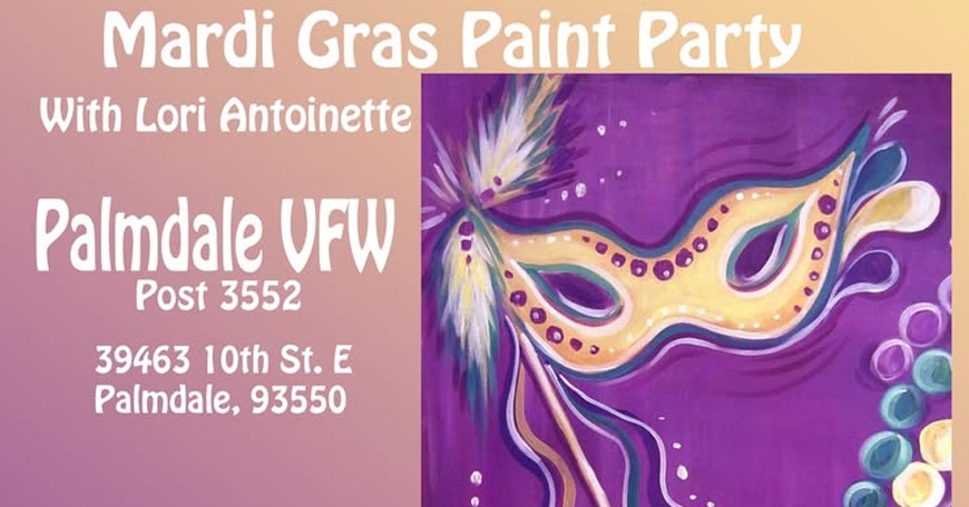 Mardi Gras at VFW 3552 - Paint w/ Lori Antoinette Mardi Gras at VFW 3552 - Paint w/ Lori Antoinette