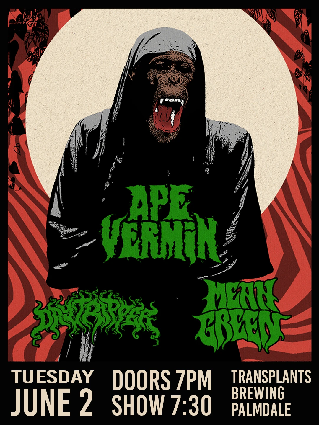 FREE SHOW: APE VERMIN / DAYTRIPPER / MEAN GREEN